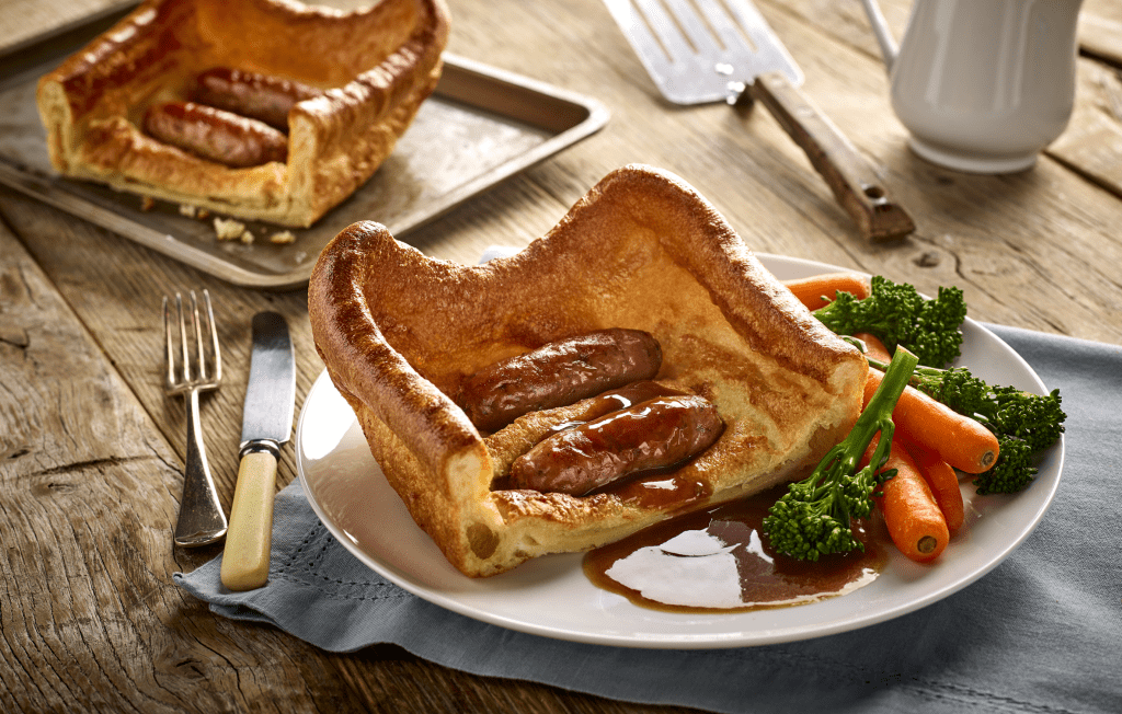 Toad in the hole, the yummiest dinner going!