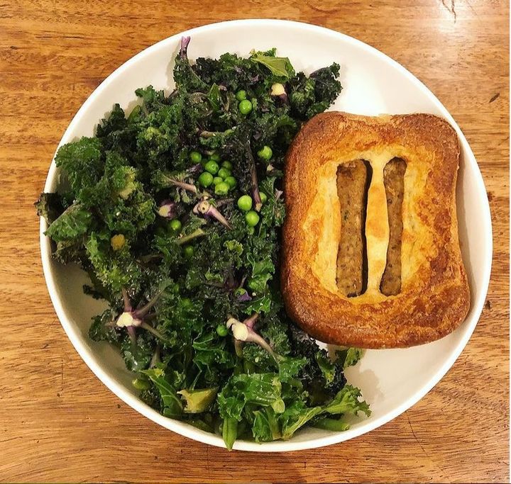 Before the gravy was added, of course 🤎 Our Meat-free Toad in the H
